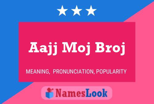 Aajj Moj Broj Name Poster