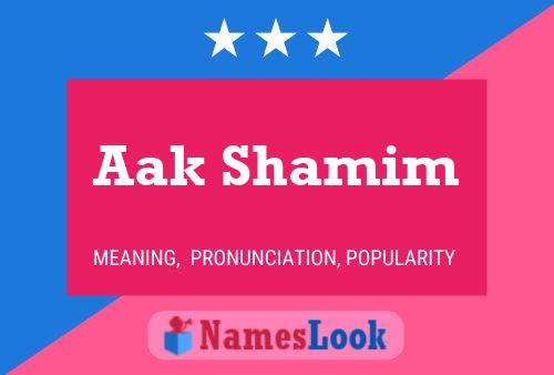 Aak Shamim Name Poster