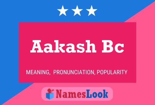 Aakash Bc Name Poster