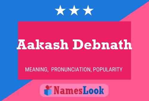 Aakash Debnath Name Poster