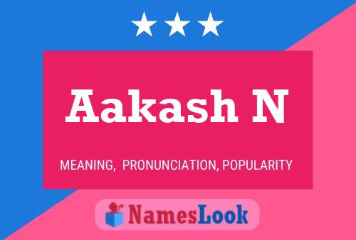 Aakash N Name Poster