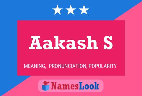 Aakash S Name Poster