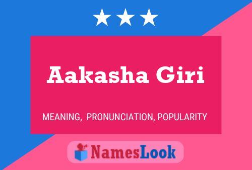 Aakasha Giri Name Poster