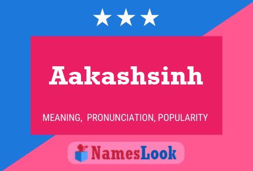 Aakashsinh Name Poster