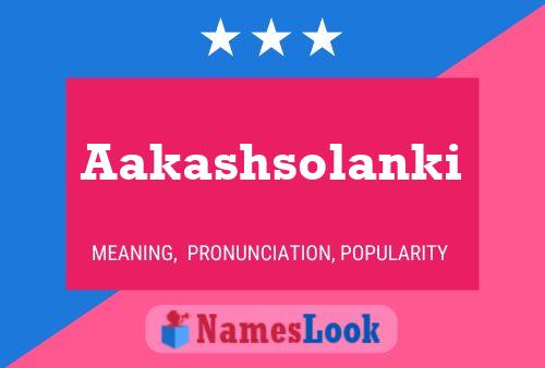 Aakashsolanki Name Poster