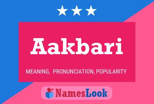 Aakbari Name Poster