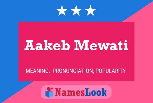 Aakeb Mewati Name Poster