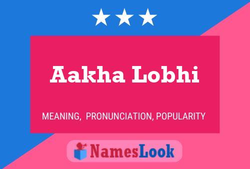 Aakha Lobhi Name Poster