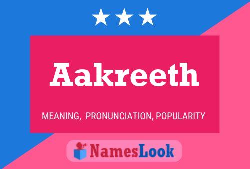 Aakreeth Name Poster