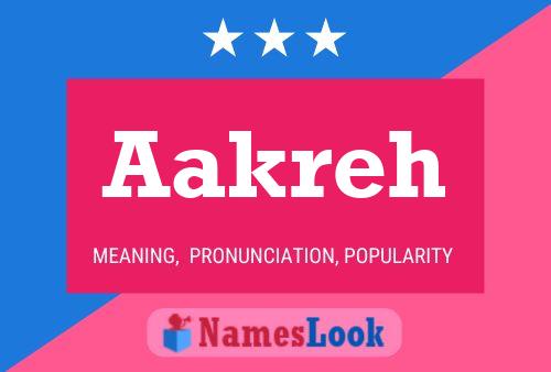 Aakreh Name Poster