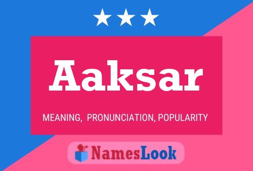 Aaksar Name Poster