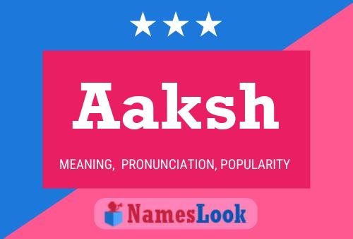 Aaksh Name Poster