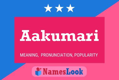 Aakumari Name Poster