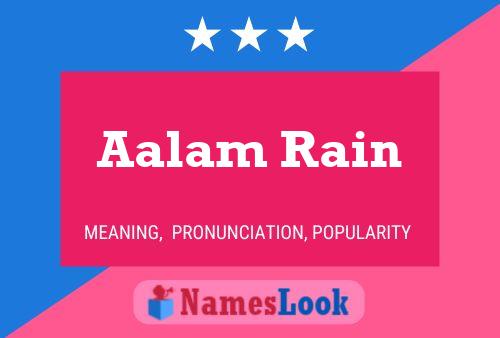 Aalam Rain Name Poster