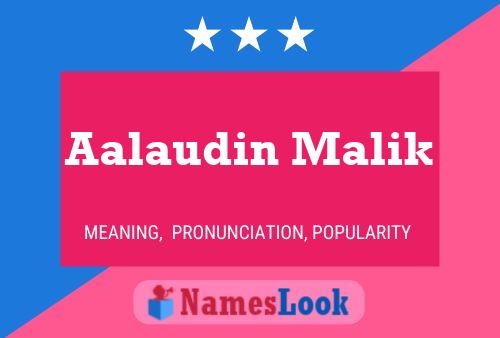 Aalaudin Malik Name Poster