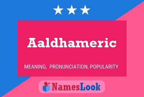 Aaldhameric Name Poster