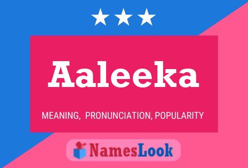 Aaleeka Name Poster