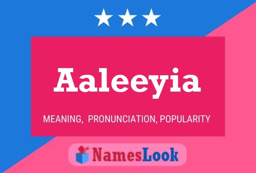 Aaleeyia Name Poster