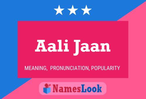 Aali Jaan Name Poster