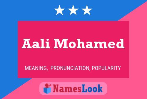 Aali Mohamed Name Poster