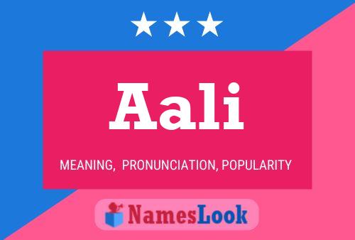 Aali Name Poster