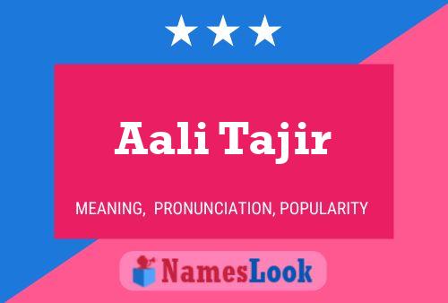 Aali Tajir Name Poster