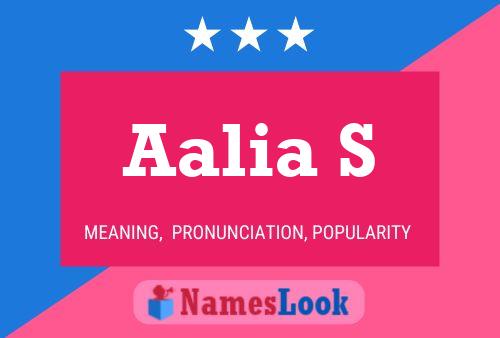 Aalia S Name Poster