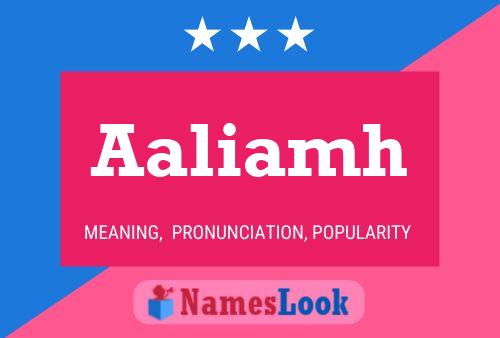 Aaliamh Name Poster