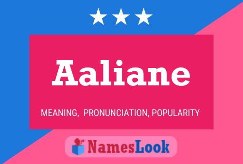 Aaliane Name Poster