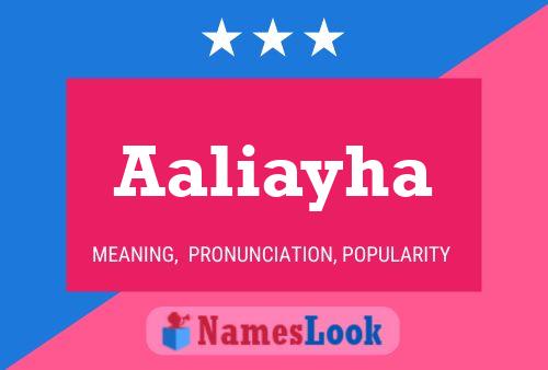 Aaliayha Name Poster