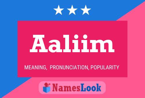 Aaliim Name Poster