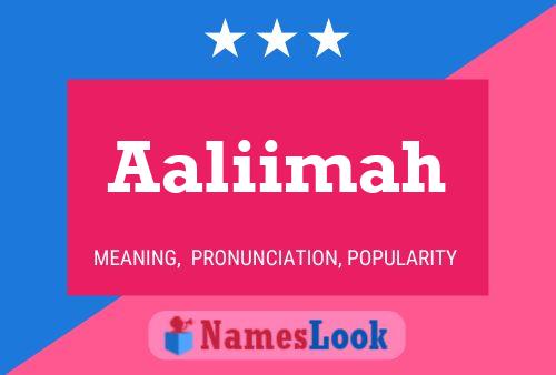 Aaliimah Name Poster