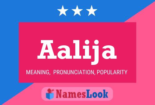 Aalija Name Poster