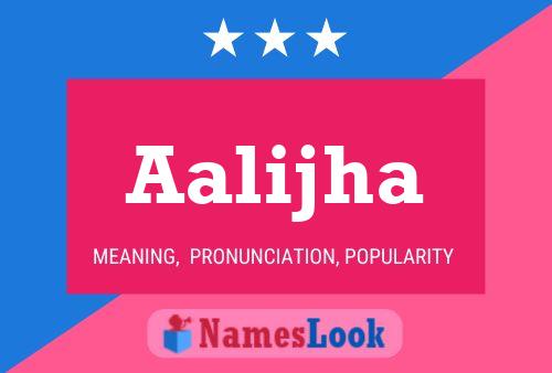 Aalijha Name Poster