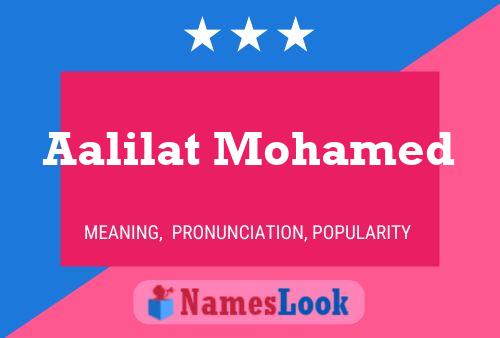 Aalilat Mohamed Name Poster