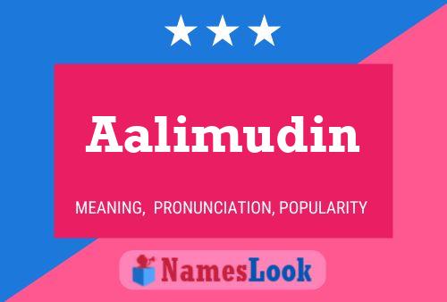 Aalimudin Name Poster