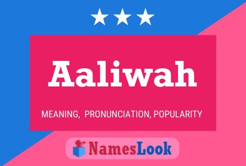 Aaliwah Name Poster