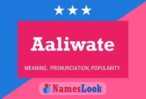 Aaliwate Name Poster