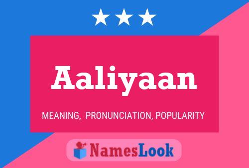 Aaliyaan Name Poster