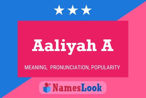 Aaliyah A Name Poster