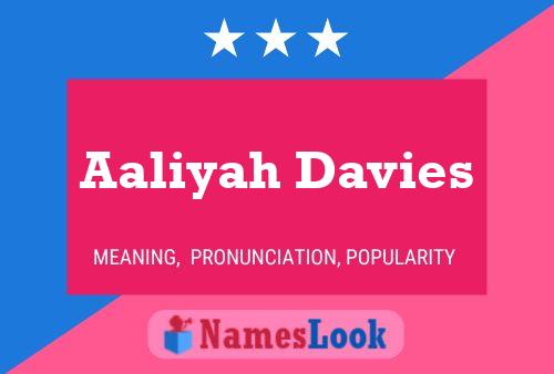 Aaliyah Davies Name Poster