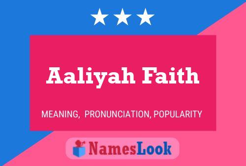 Aaliyah Faith Name Poster