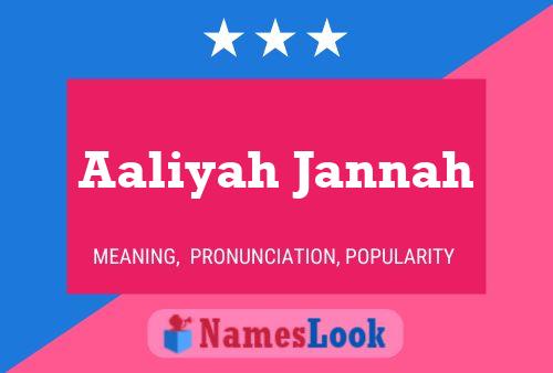 Aaliyah Jannah Name Poster