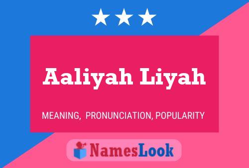 Aaliyah Liyah Name Poster