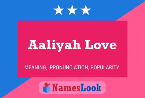 Aaliyah Love Name Poster