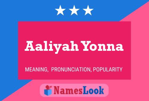 Aaliyah Yonna Name Poster