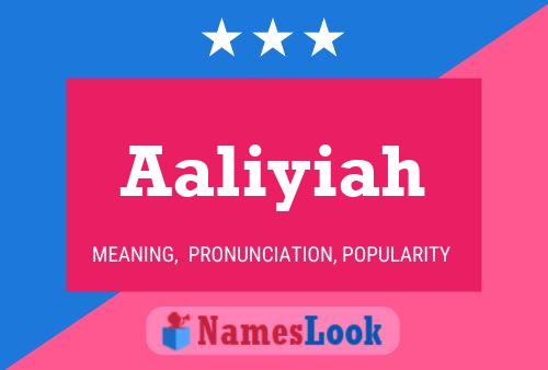 Aaliyiah Name Poster