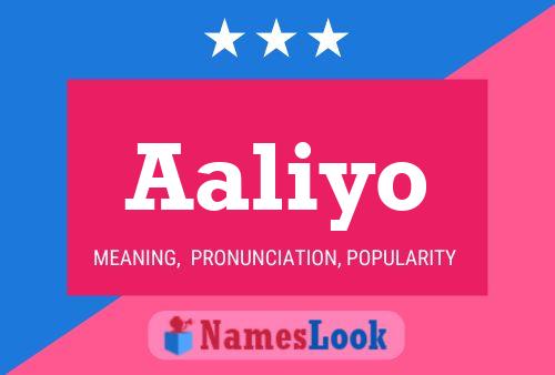 Aaliyo Name Poster