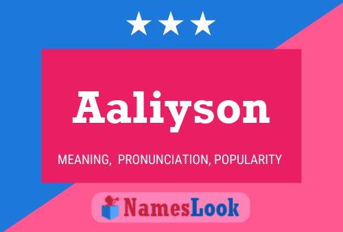 Aaliyson Name Poster