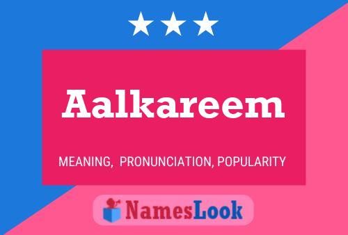 Aalkareem Name Poster